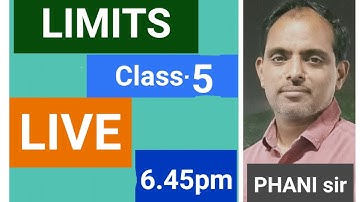 Limits study hour LIVE with PHANI sir