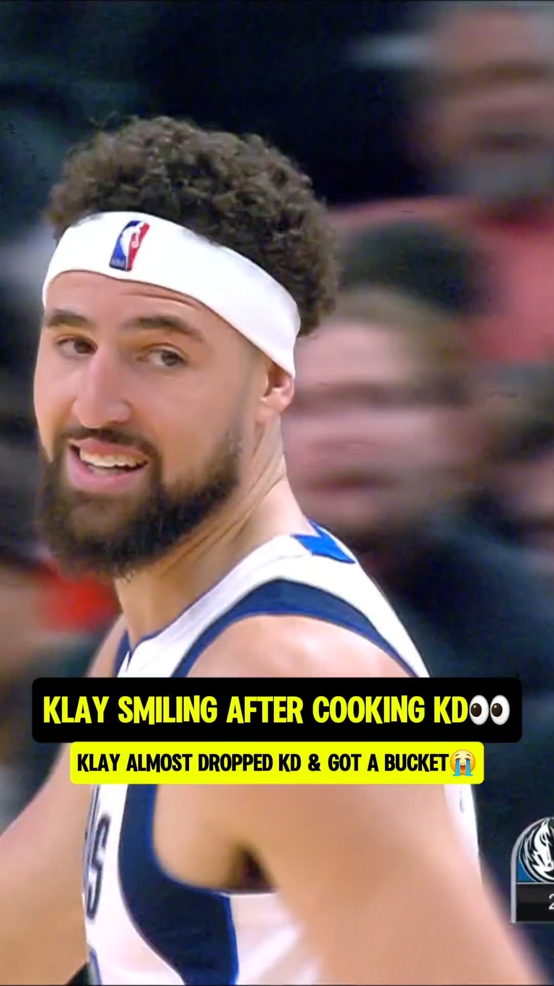 Klay couldn't help but smile at KD?