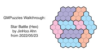 GMPuzzles - 2022/05/23 - Star Battle (Hex) by JinHoo Ahn screenshot 3