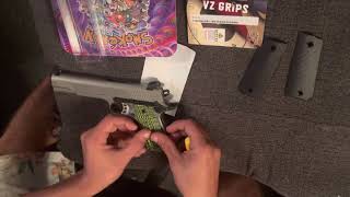 Putting on my NEW GRIPS!! from VZgrips for my tisas zig 1911 .45cal #vzgrips #newgun #1911