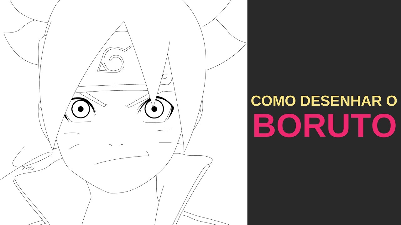 Como Desenhar e pintar BORUTO UZUMAKI