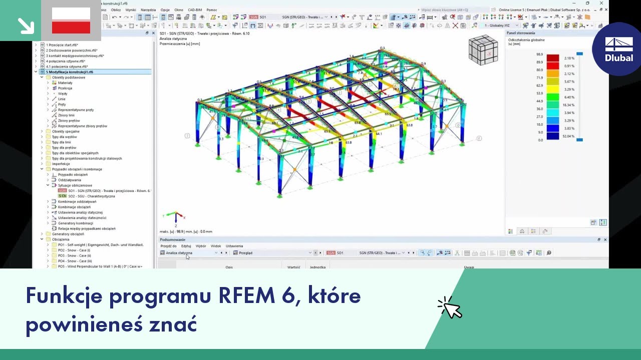 Funkcje programu RFEM 6, które powinieneś znać - YouTube