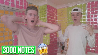 STICKY NOTE PRANK ON MY SISTER!!😱