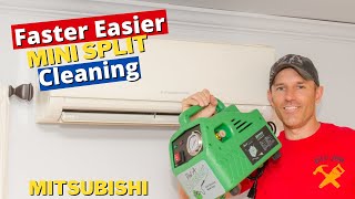 How to clean your ductless mini split AC faster and easier (Mitsubishi) PortABlaster