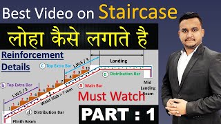 Staircase Reinforcement Details | लोहा कैसे लगते है| Basic to Advance Knowledge for Civil Engineer