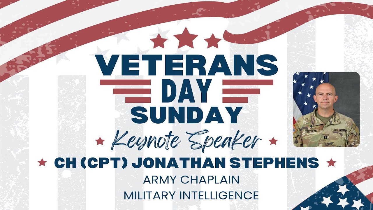 Sun., Nov. 9 // Veterans Day Sunday // Message: Gideon (Heb  11; Judges 7) Guest: CPT Jon Stephens