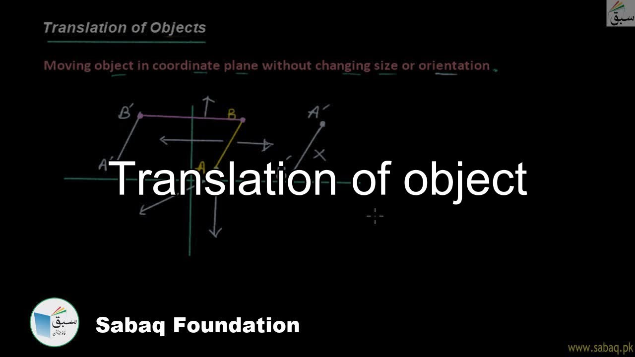 Translation of object, Math Lecture | Sabaq.pk - YouTube