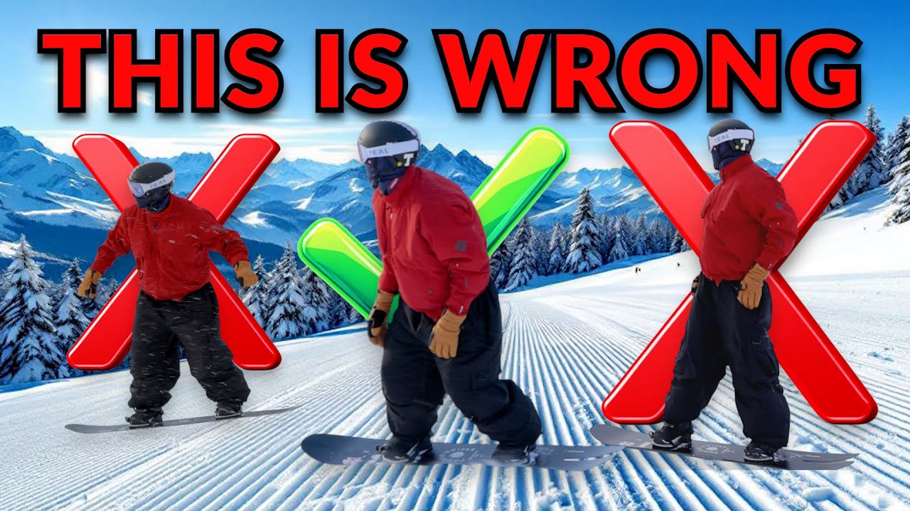 Вы неправильно стоите на сноуборде.