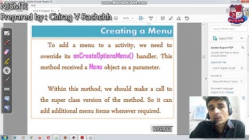GTU_MCA_4649303_ANDROID LECTURE 11 UNIT 4 CH 10 USING OPTIONS MENU IN ANDROID
