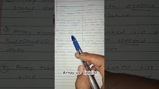 Difference between Array & linklist | array vs linklist #array #datastructure