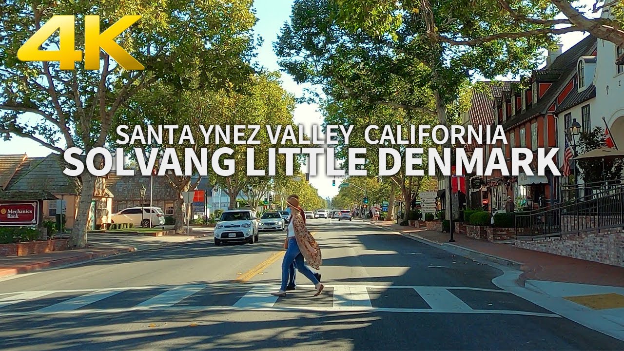 [4K] SOLVANG - Driving Solvang Little Denmark Town, Santa Ynez, California, Travel, 4K