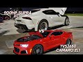 900hp Supra vs Camaro ZL1 + Boosted Mustangs on the STREETS!!!