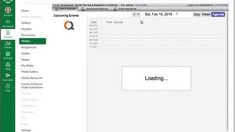 Part 2: Scheduling and Launching WebEx in Canvas