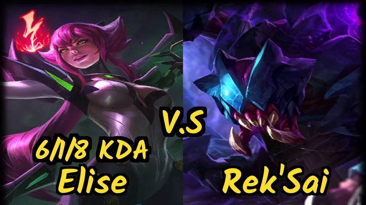 TL Xmithie (ELISE) vs REK'SAI - 6/1/8 KDA JUNGLE GAMEPLAY - NA Ranked DIAMOND