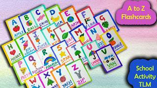 ABC Flashcards for Kindergarten | Alphabet Words A to Z | ABC Learning for Toddlers | Preschool ABCD