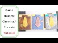 Diy Carte / Comment Faire une Carte pour Homme : Chemise et Cravate/Tutoriel