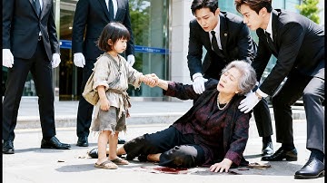 💔5yo beggar girl saved unconscious old lady, Now she has home!#chinesedrama