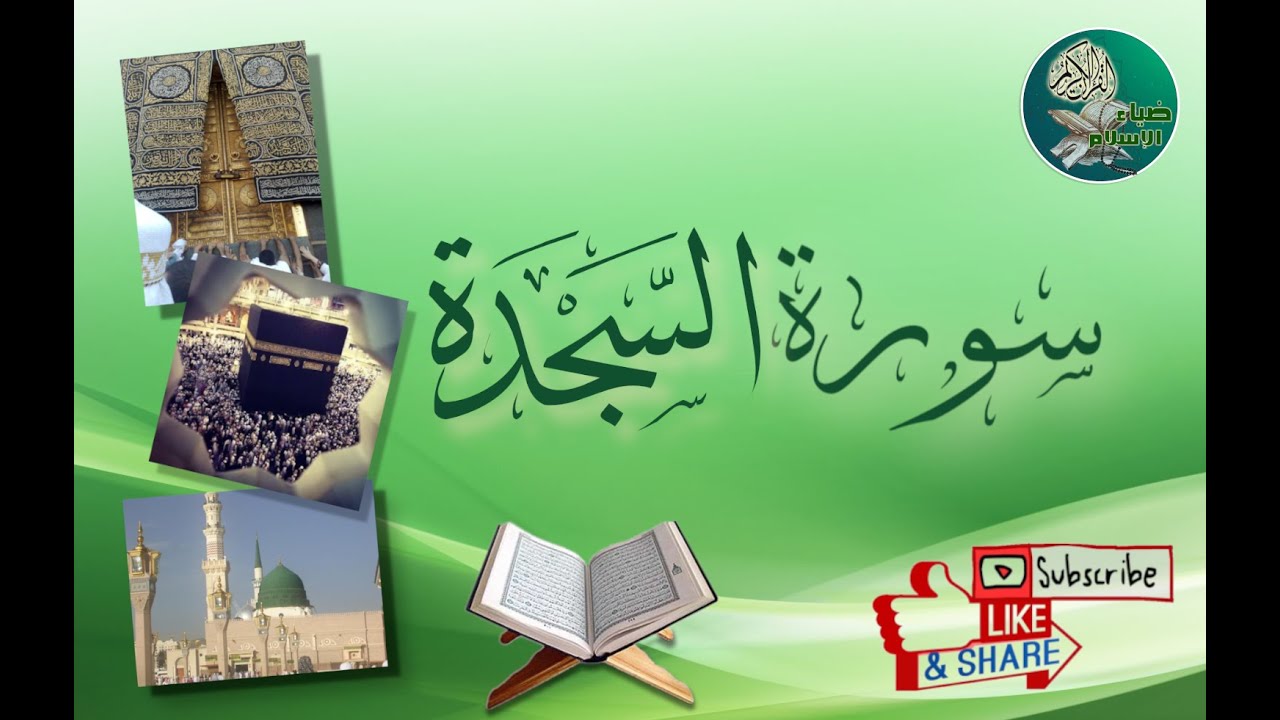 سورة السجدة من آية 12 إلى آية 15 مكررة ليسهل حفظها