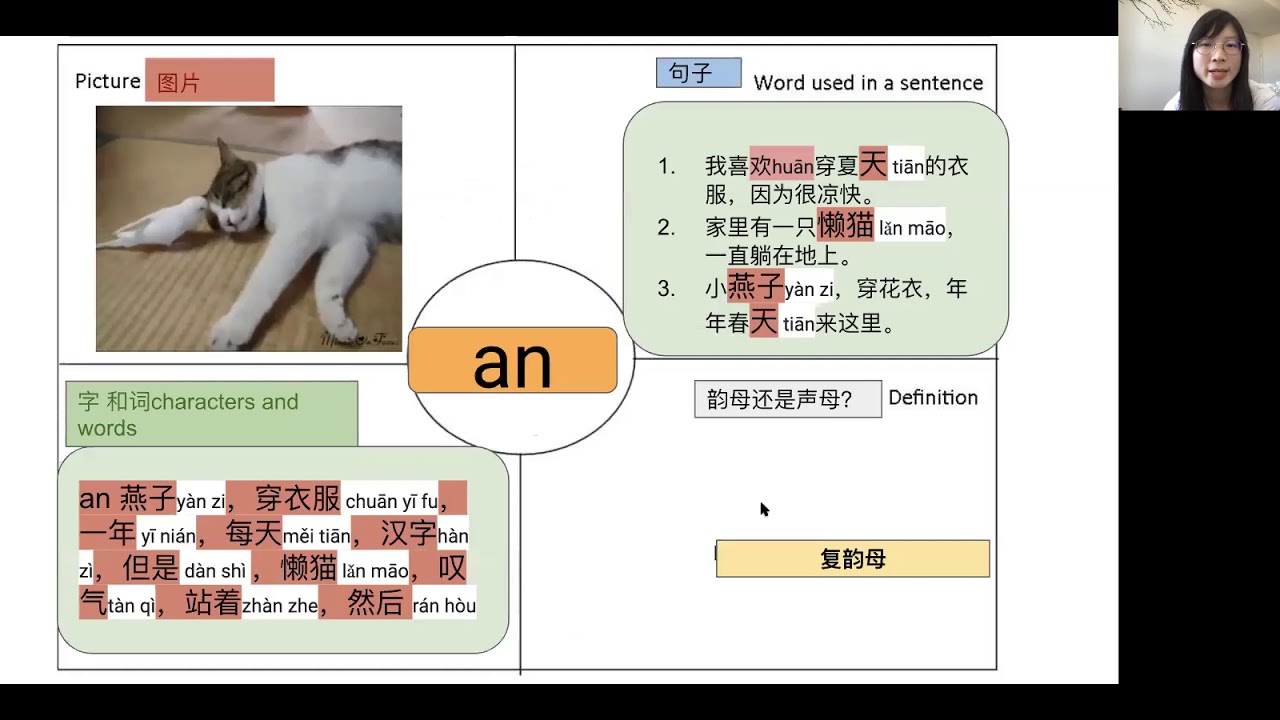 Pinyin Nasal finals "an" 拼音 鼻韵母 an - YouTube