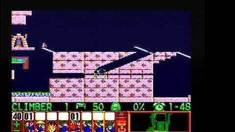 Lemmings SNES SUNSOFT SPECIAL 5 pause free solution +Ending