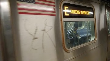 NYC Subway: 168th Street bound E Train (Via the A Line) leaving 59th Street-Columbus Circle