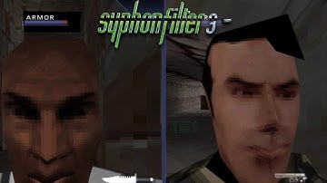 Syphon Filter 3 (2 player) matches #1 - Splitscreen competitive gameplay. Gabriel Logan edition