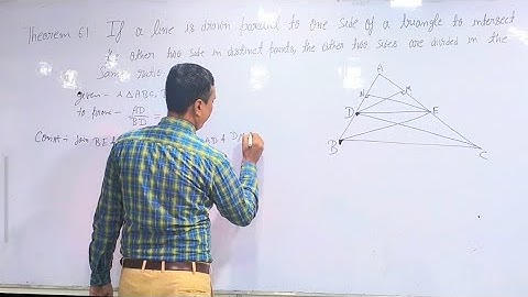 33 Prove that if a line is drown parallel to one side of a triangle to intersect the other two side