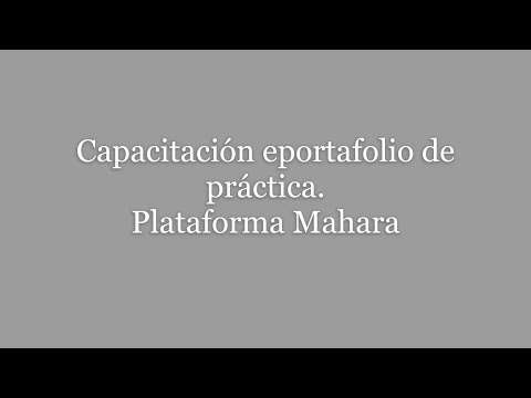 Capacitación Uso de Eportafolio Mahara para estudiantes UDLA