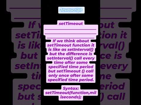 'JavaScript setTimeout: Execute