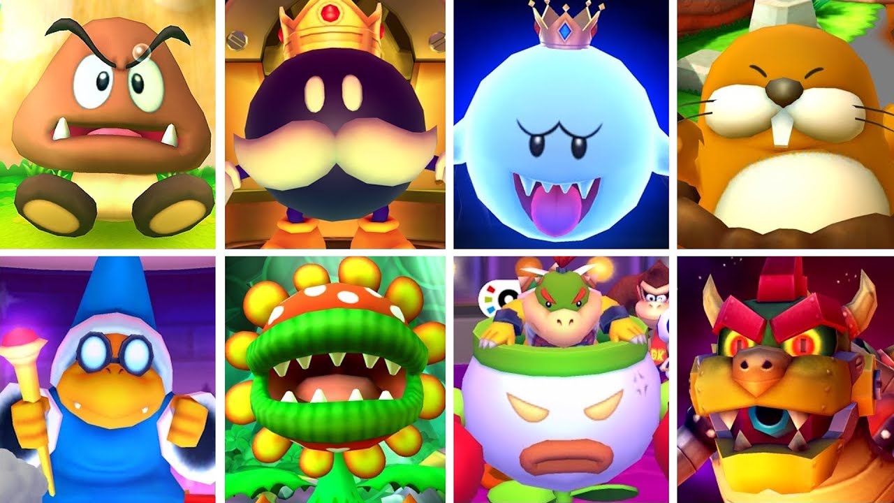 Mario Party Star Rush - All Boss Battle Minigames
