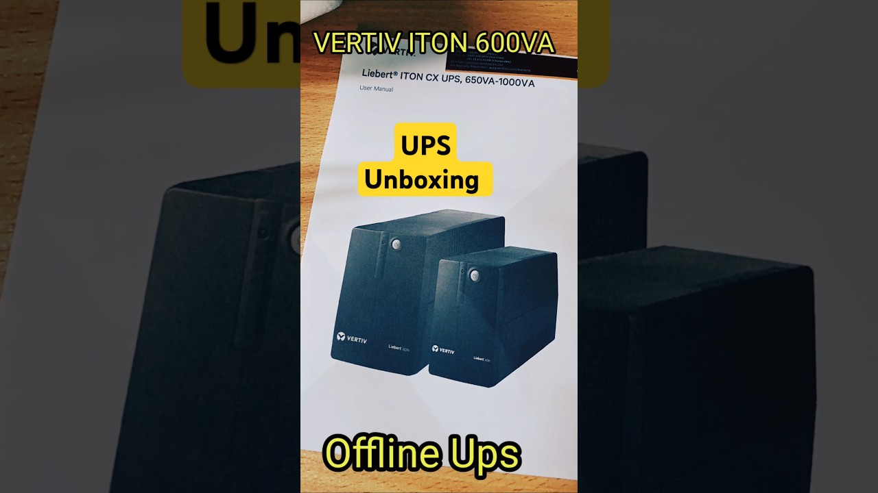 Unpack Vertiv iTon 600VA offline UPS 