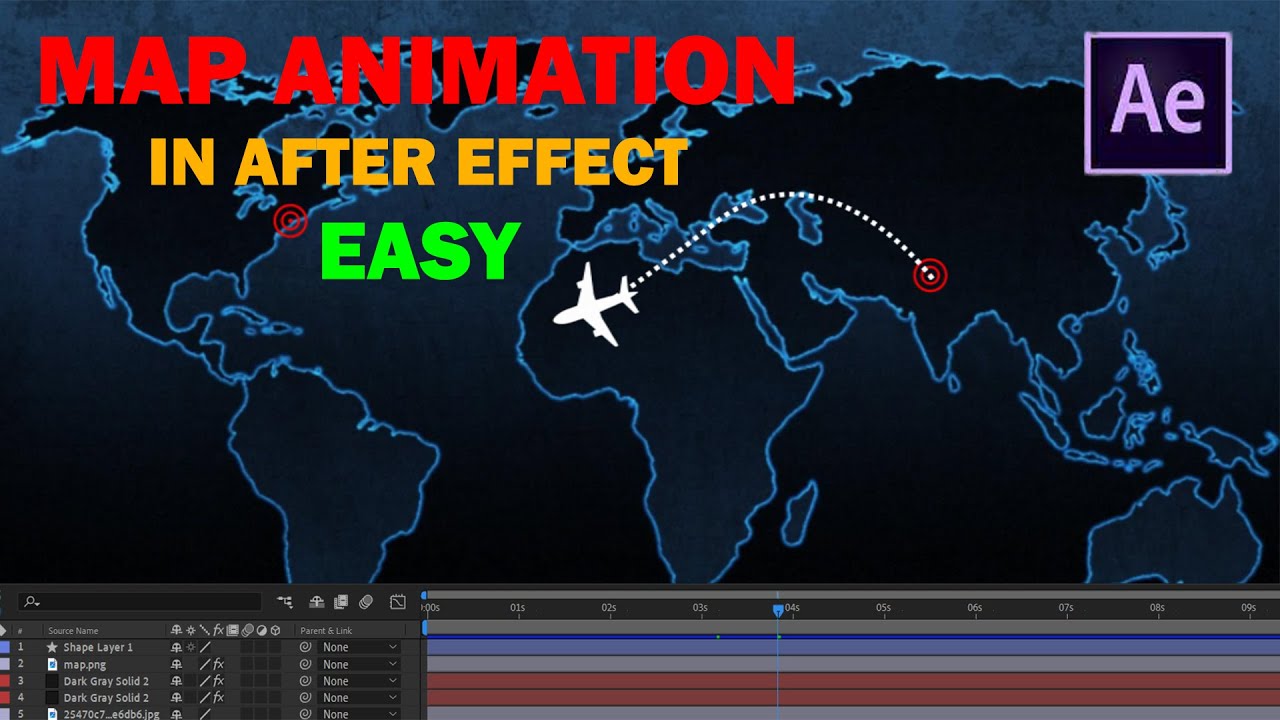 How to Create Map Animation in After Effects 2022 || HINDI # ...