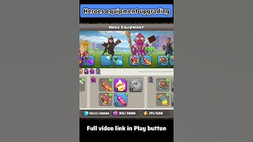 Instant upgrade Heroes equipment #gamingrascal #clashofclans #shorts