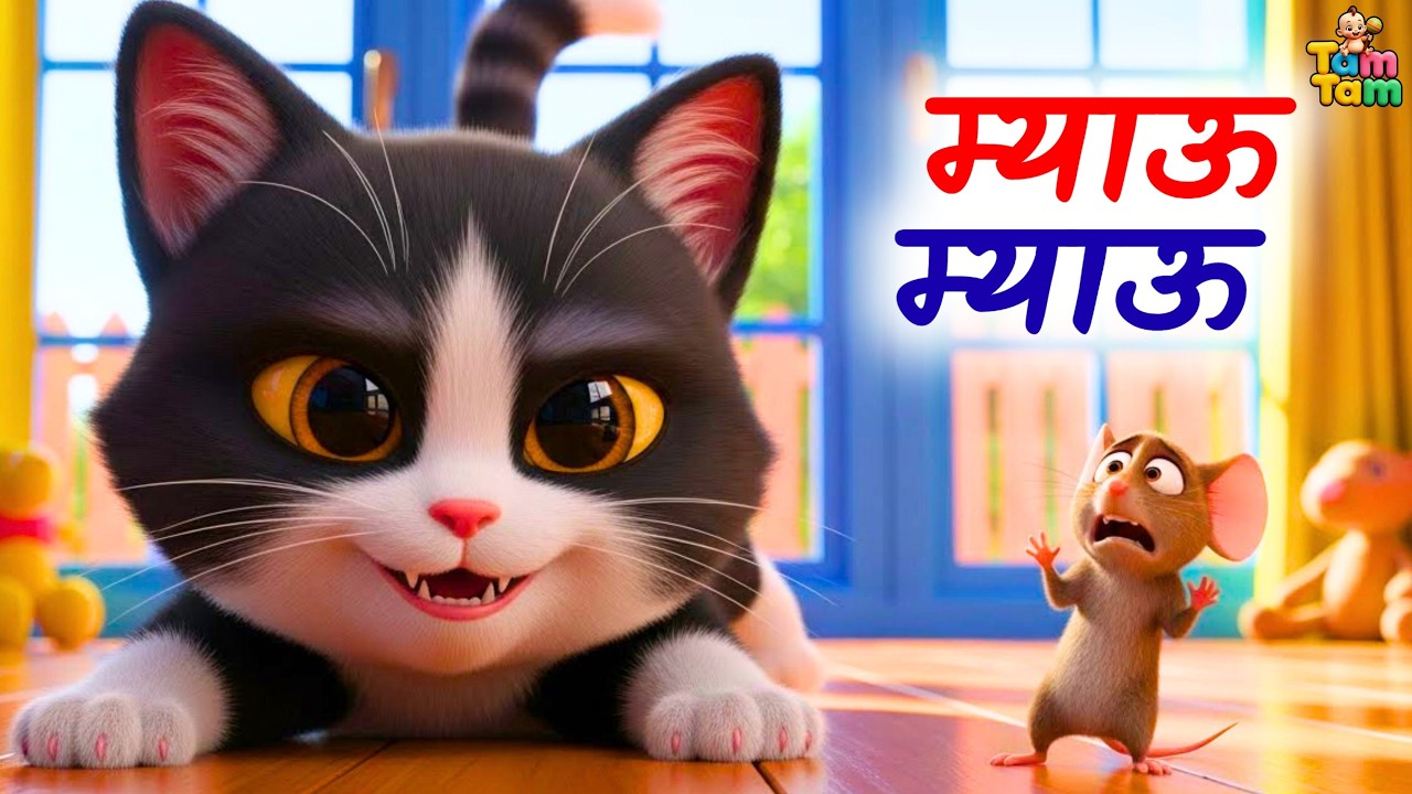 Miyau Miyau Billi Karti | म्याऊं म्याऊं बिल्ली करती |  Hindi Rhymes  |  Tam Tam