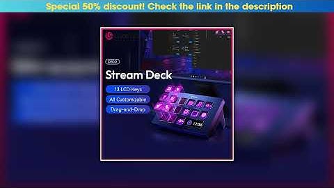 Slide Ulanzi D200 Stream Deck Keyboard 13 LCD Keys All Customizable for Gaming Boardcast Livestream