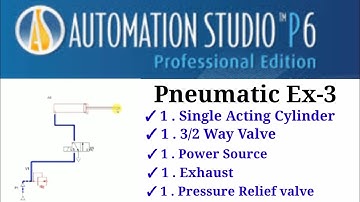 How to actuate single acting cylinder by 3/2 way valve? how to make pneumatic diagram in automation?