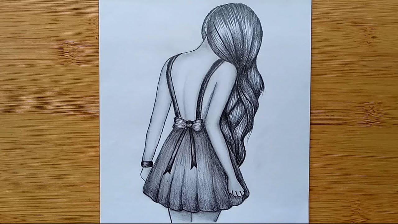 How to draw a girl with pencil sketch step by step. - YouTube