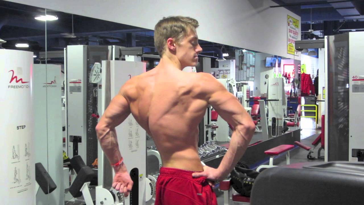 Nick back. Bodybuilder 16 y.o.