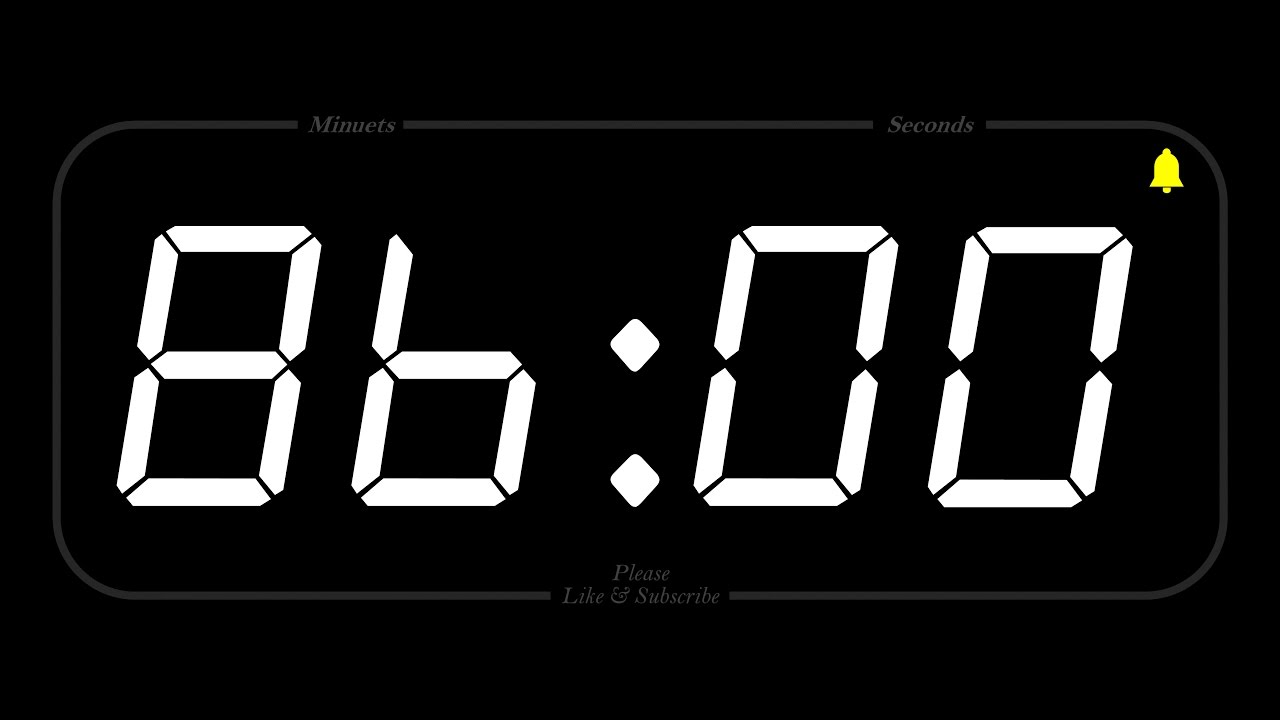 86 Minute - Timer \U0026 Alarm - 1080P - Countdown