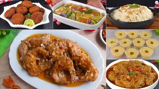 ঈদ মেন্যু: ৬টি লোভনীয় রেসিপি একসাথে | Plain pulao,chicken Roast, Beef rezala, shami kabab, firni,veg