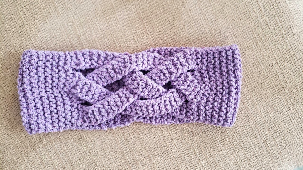 FAIXA DE CABELO FEITA EM TRICÔ!