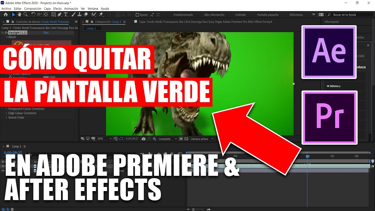 Cómo QUITAR la Pantalla Verde en Premiere y After Effects (2020). - YouTube
