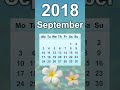 September 2018 Calendar 