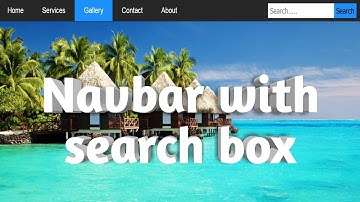 how to create navigation bar with search box