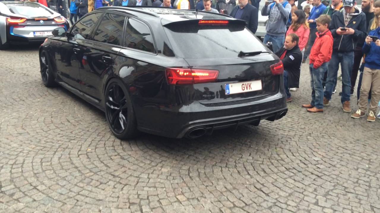 Very Loud Revs Milltek Audi RS6 Cars coffee Kortrijk 2016 YouTube