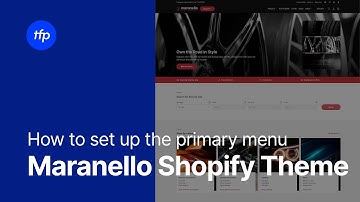 How to set up the primary menu - Maranello Shopify theme