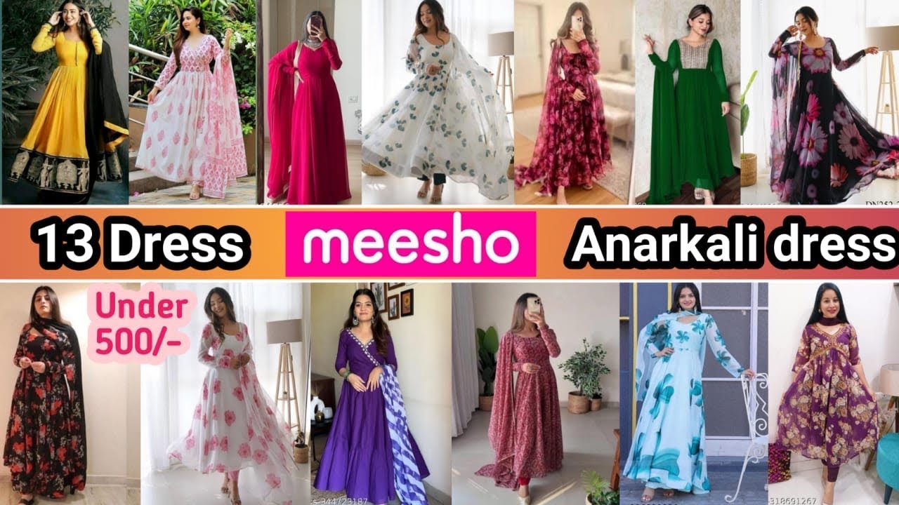 today meesho haul/meesho gown under 500/meesho festive offer for  traditional items/#meesho #review - YouTube