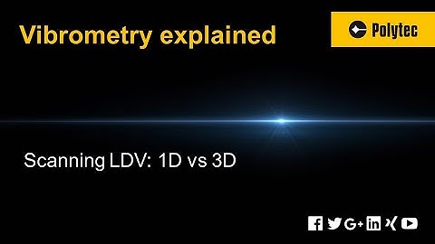 1D v 3D scanning vibrometer system