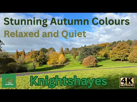 Stunning Autumn Colours at Knightshayes | A relaxed and Quiet Walk in 4K