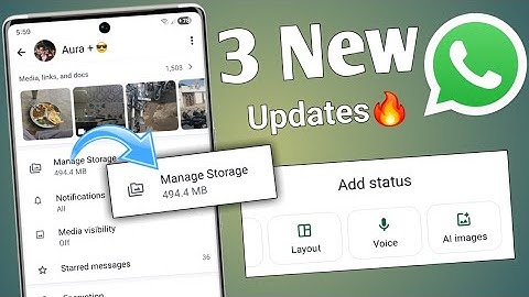 3 Whatsapp New Updates and Features | Whatsapp storage and data manage new update 🔥